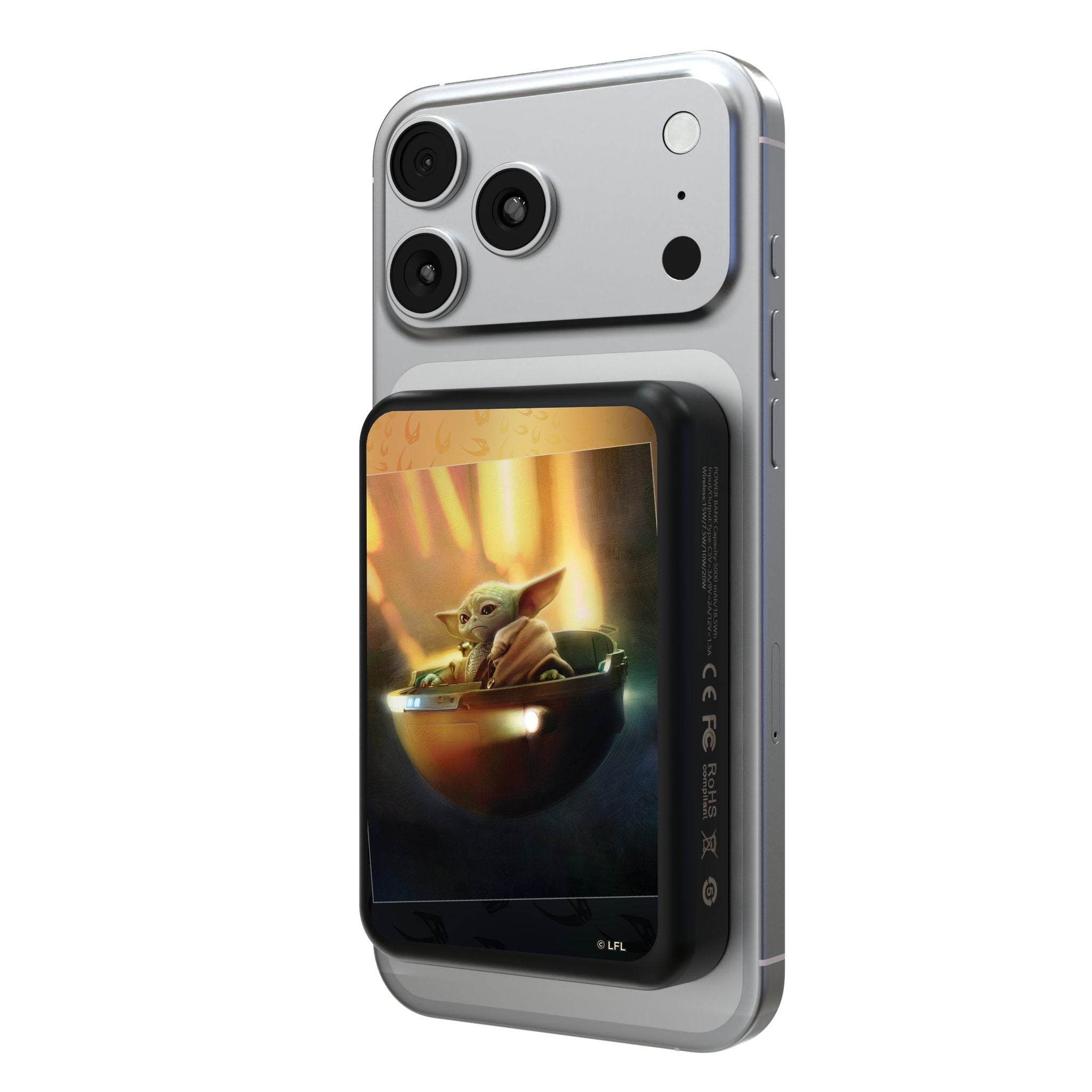 Star Wars: The Mandalorian Grogu Portrait Wireless Mag Power Bank
