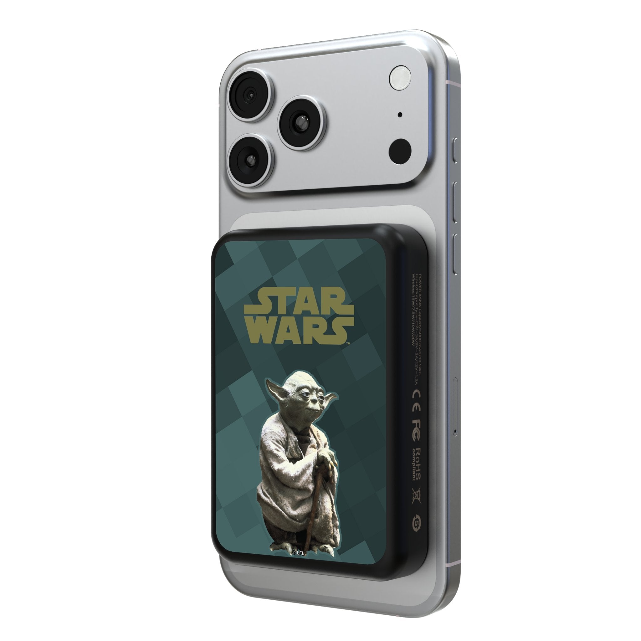 Star Wars Yoda Color Block Wireless Mag Power Bank