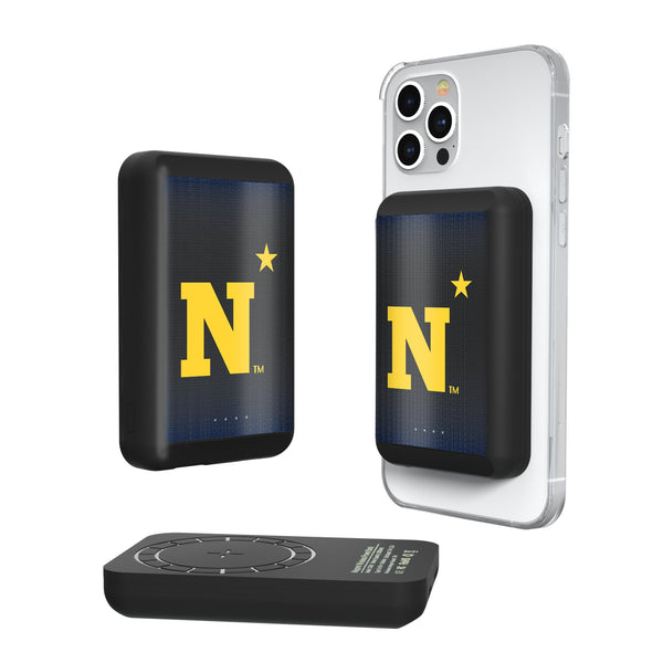 United State Naval Academy Midshipmen Linen Wireless Mag Power Bank