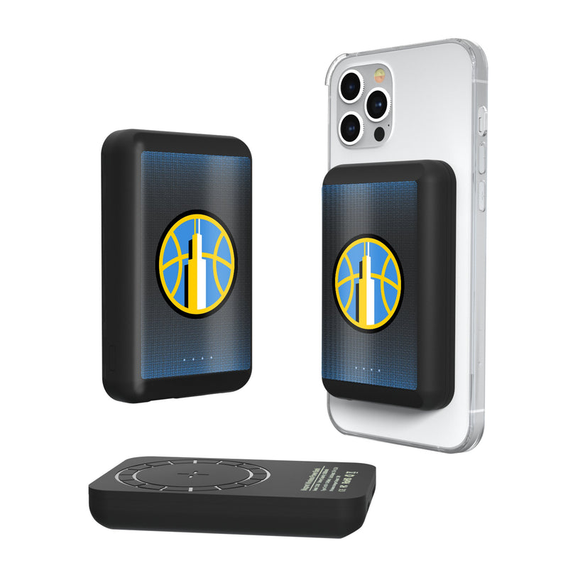 Chicago Sky Linen Wireless Mag Power Bank