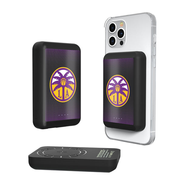 Los Angeles Sparks Linen Wireless Mag Power Bank