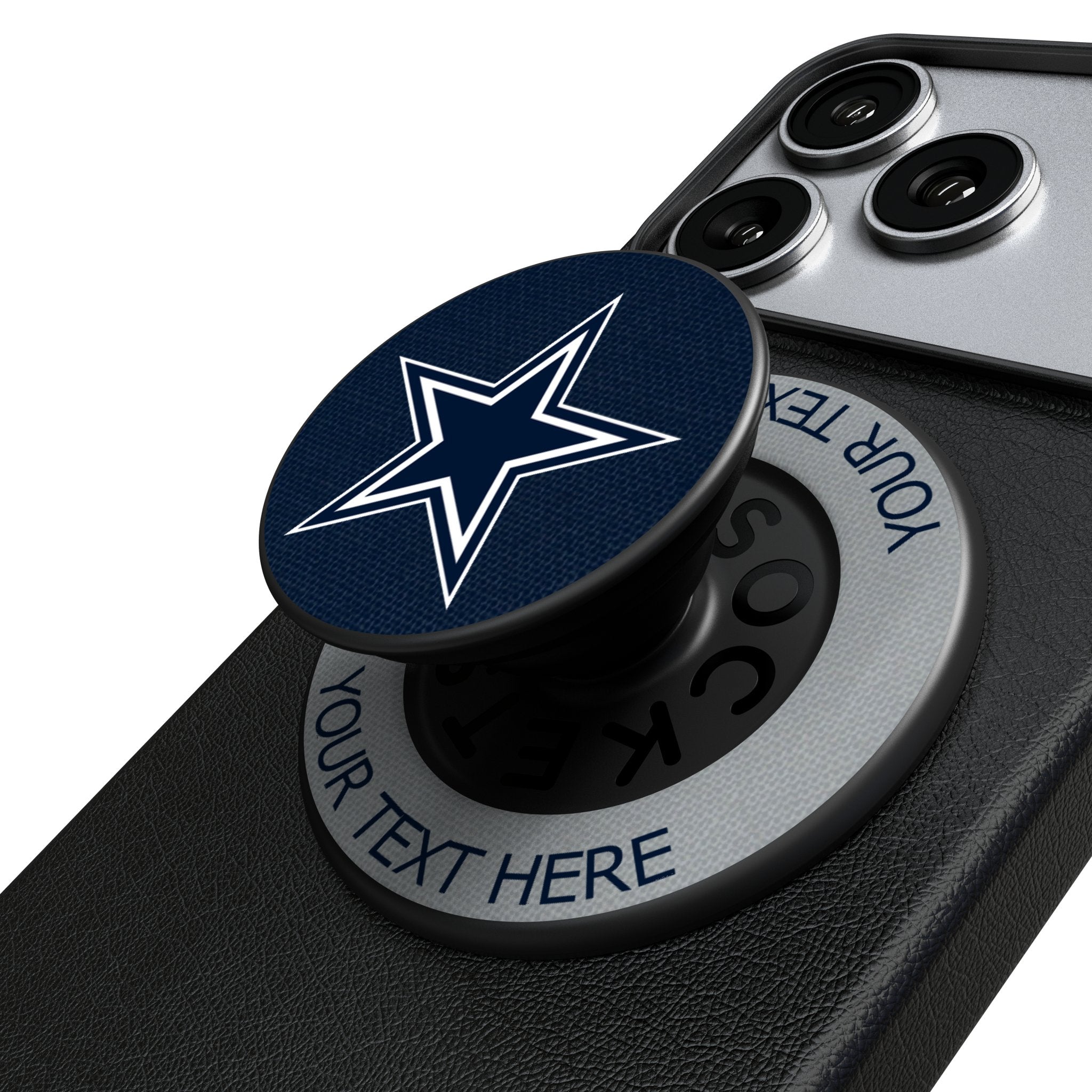 Dallas Cowboys Personalized Endzone Solid Popsockets Round Magnetic
