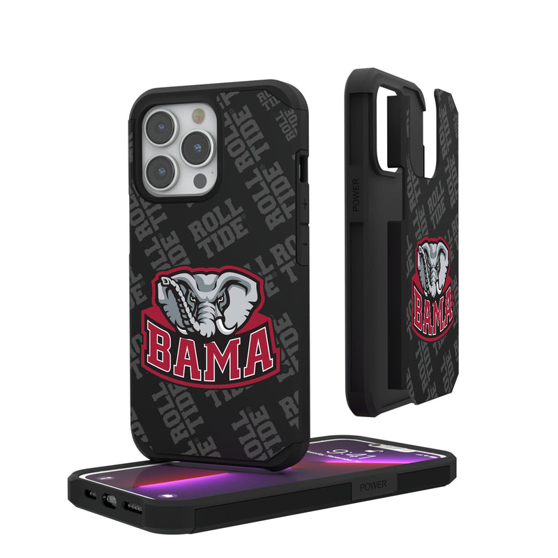 University of Alabama Crimson Tide Script A Quadtile iPhone Rugged Phone Case for Apple iPhone
