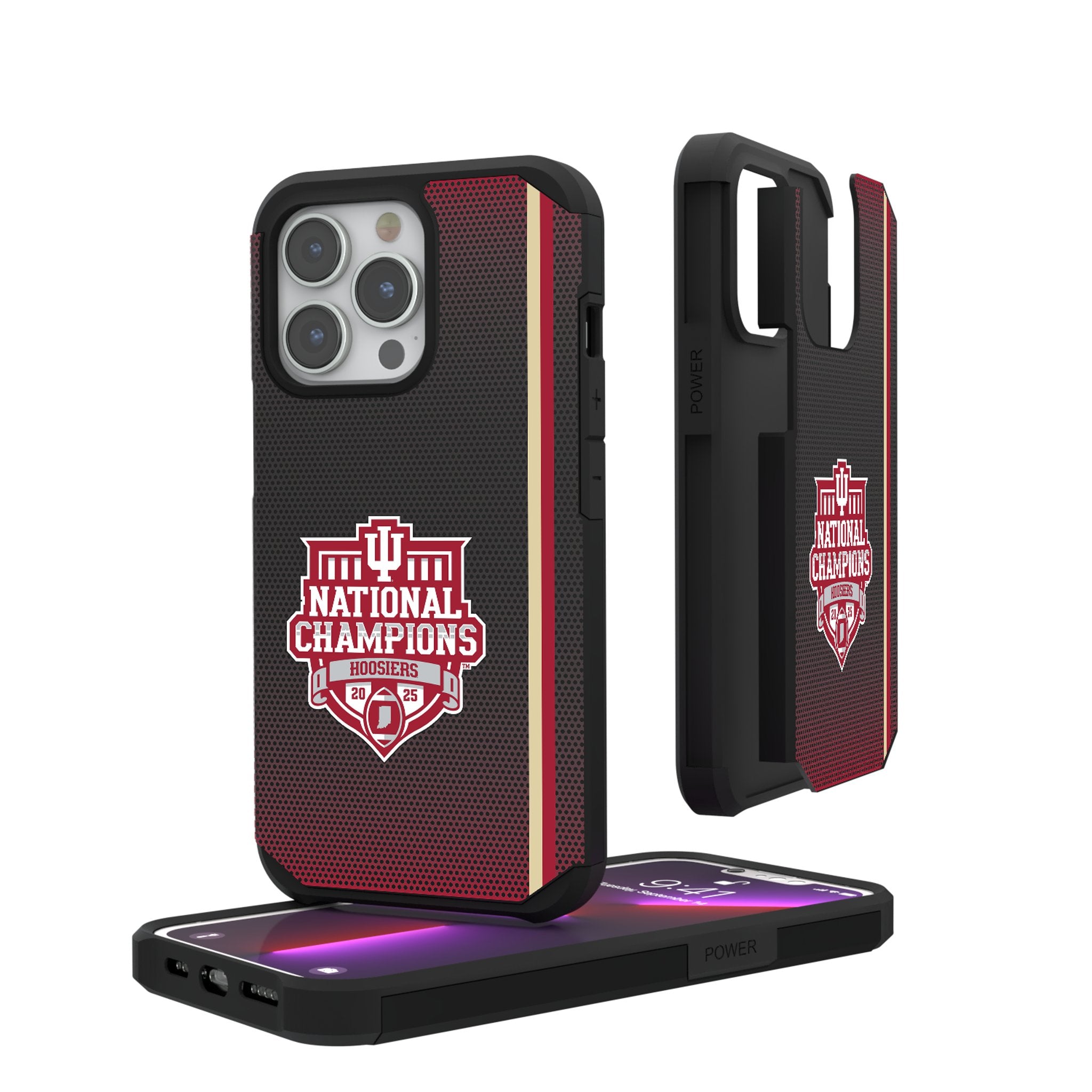 Indiana University Hoosiers 2025 College Football Playoff National Champion iPhone Rugged Phone Case for Apple iPhone