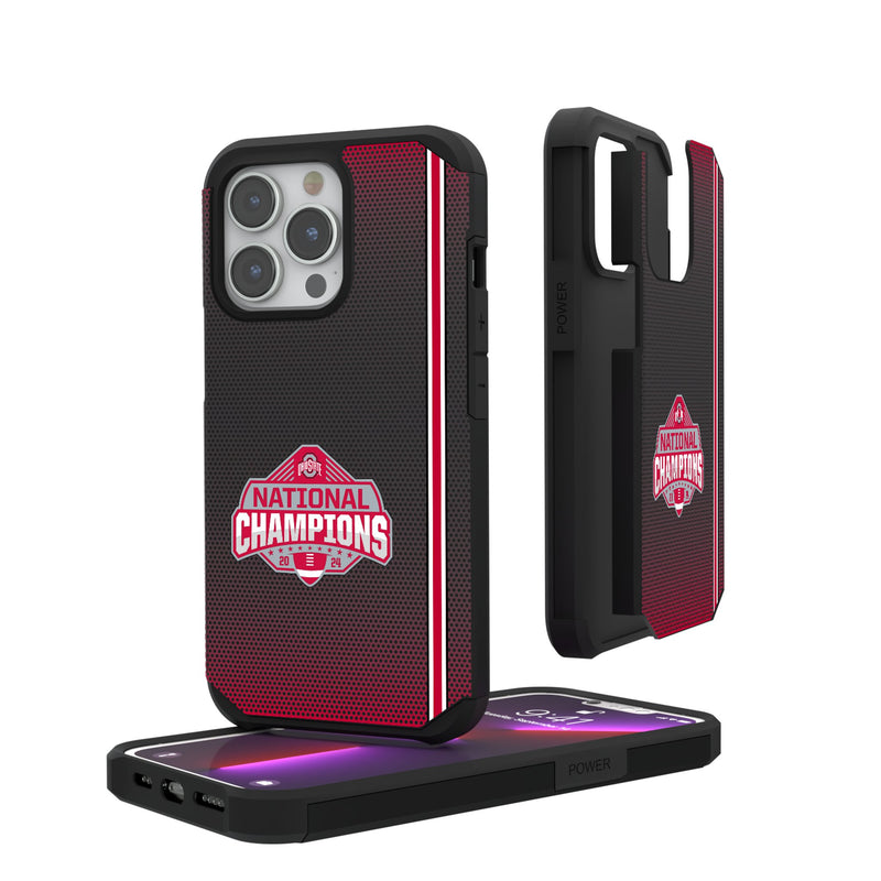 Ohio State University Buckeyes 2024 College Football Playoff National Champion iPhone Rugged Phone Case for Apple iPhone