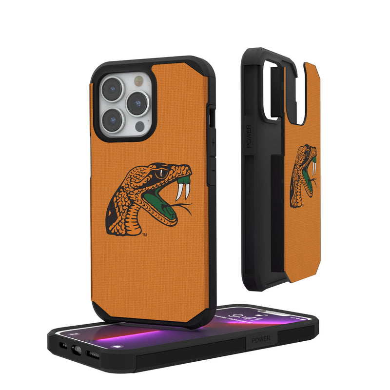 Florida A&M University Rattlers Solid iPhone Rugged Phone Case