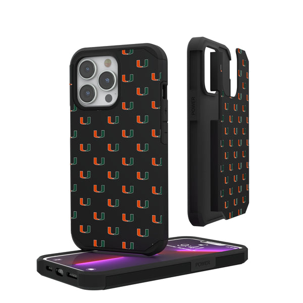 University of Miami Hurricanes Fashion Pattern iPhone Rugged Phone Case for Apple iPhone