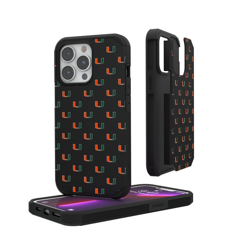 University of Miami Hurricanes Fashion Pattern iPhone Rugged Phone Case for Apple iPhone