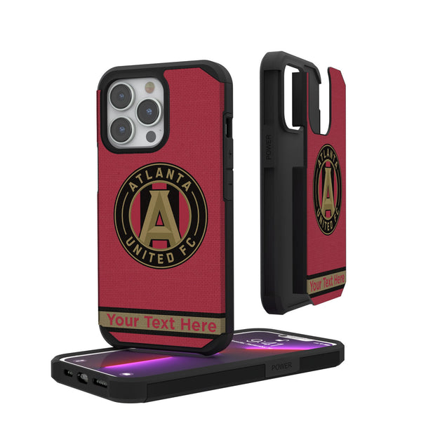 Atlanta United FC Personalized Stripe iPhone Rugged Phone Case for Apple iPhone