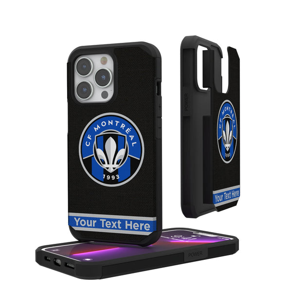 CF Montreal Personalized Stripe iPhone Rugged Phone Case for Apple iPhone