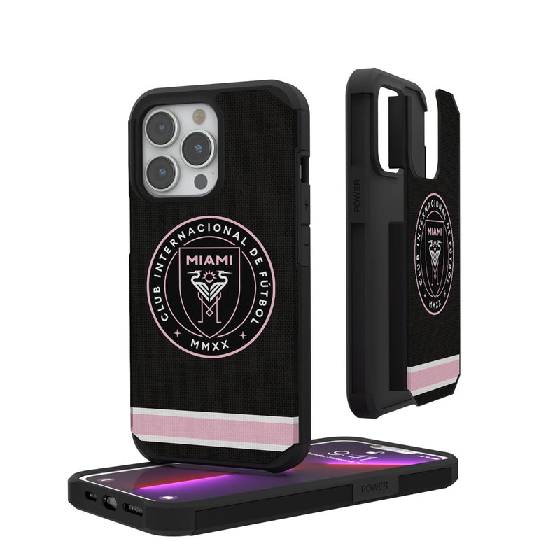 Inter Miami CF  Stripe iPhone Rugged Phone Case