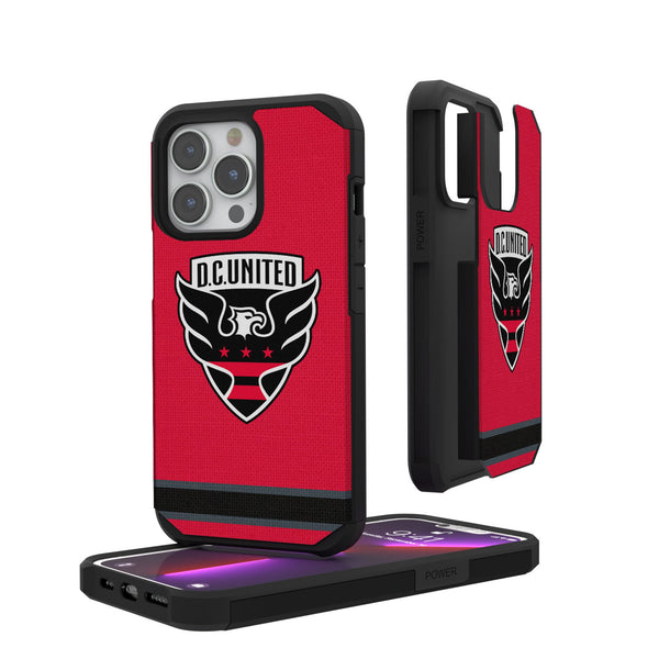 DC United  Stripe iPhone Rugged Phone Case