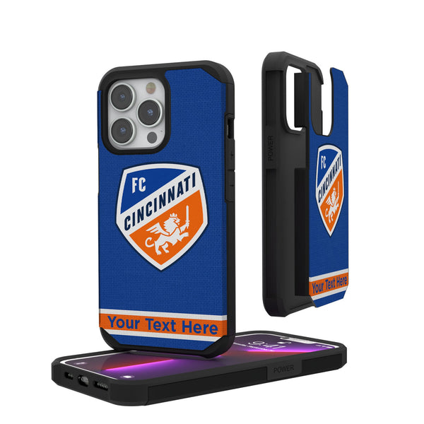 FC Cincinnati Personalized Stripe iPhone Rugged Phone Case for Apple iPhone