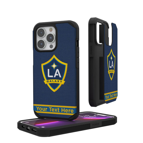 LA Galaxy Personalized Stripe iPhone Rugged Phone Case for Apple iPhone