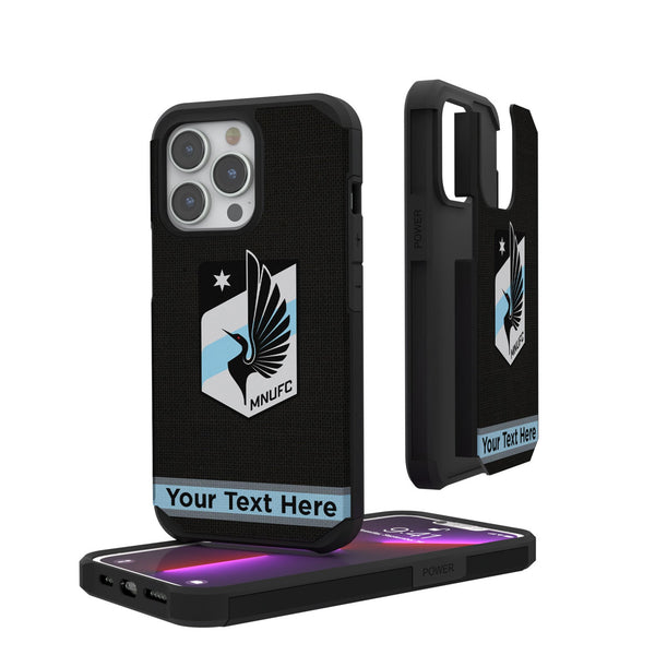 Minnesota United FC Personalized Stripe iPhone Rugged Phone Case for Apple iPhone
