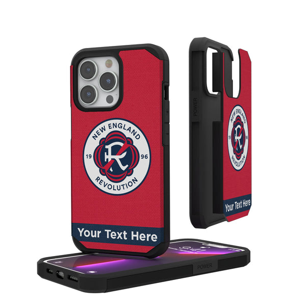 New England Revolution Personalized Stripe iPhone Rugged Phone Case for Apple iPhone