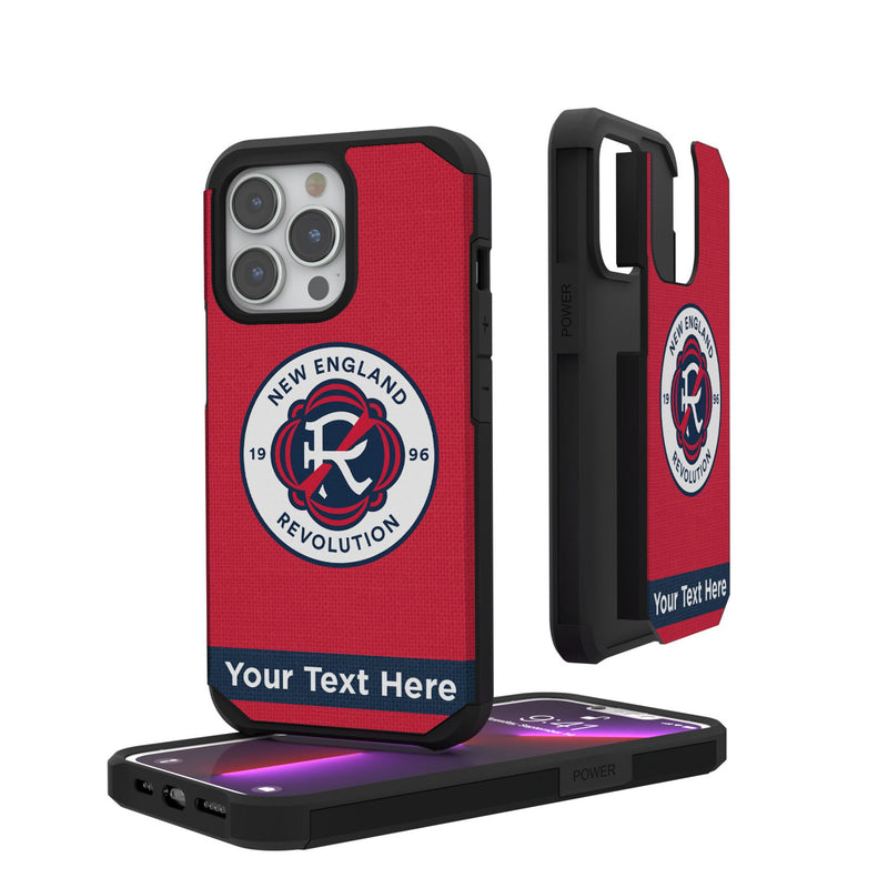 New England Revolution Personalized Stripe iPhone Rugged Phone Case for Apple iPhone
