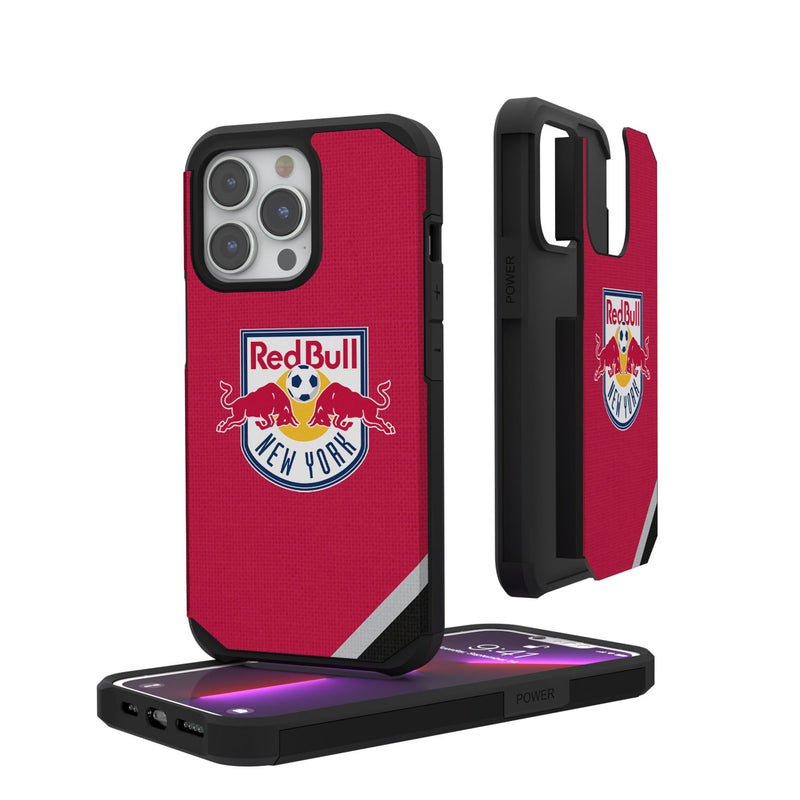New York Red Bulls  Diagonal Stripe iPhone Rugged Phone Case