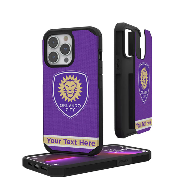 Orlando City Soccer Club Personalized Stripe iPhone Rugged Phone Case for Apple iPhone