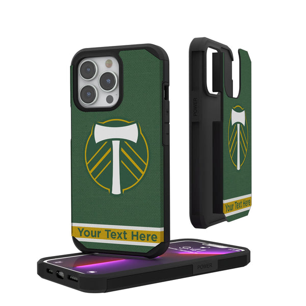 Portland Timbers Personalized Stripe iPhone Rugged Phone Case for Apple iPhone