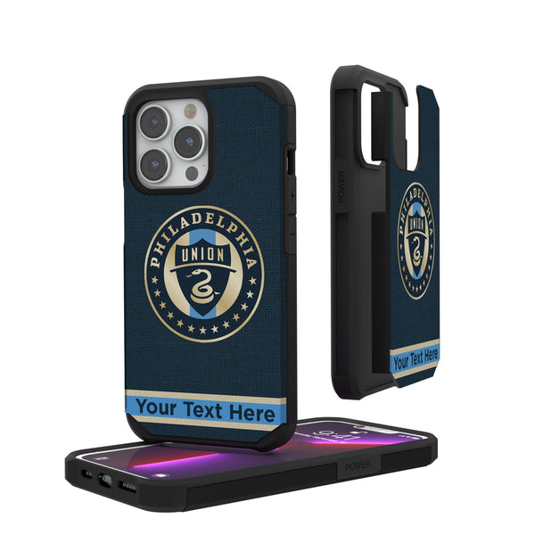 Philadelphia Union Personalized Stripe iPhone Rugged Phone Case for Apple iPhone