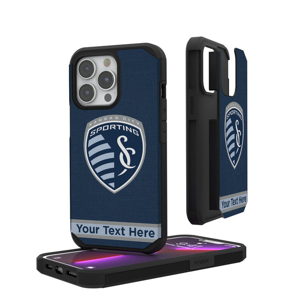 Sporting Kansas City Personalized Stripe iPhone Rugged Phone Case for Apple iPhone