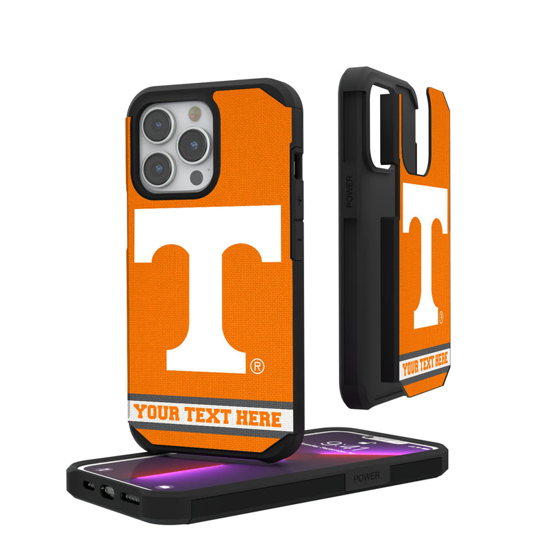 University of Tennessee Volunteers Personalized Stripe iPhone Rugged Phone Case for Apple iPhone