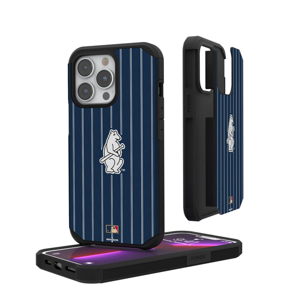 Chicago Cubs 1914 - Cooperstown Collection Pinstripe iPhone Rugged Phone Case