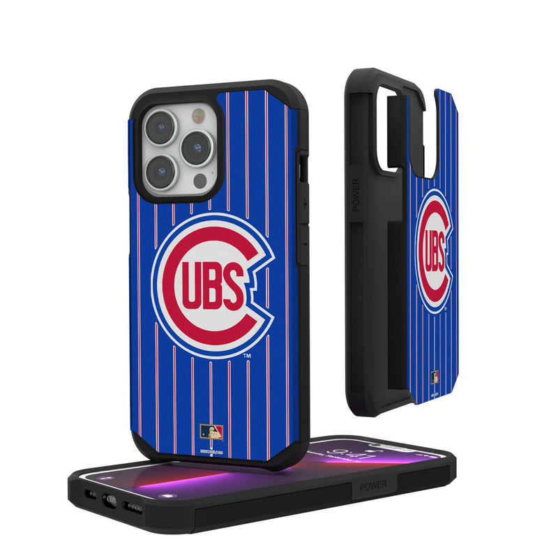 Chicago Cubs 1948-1956 - Cooperstown Collection Pinstripe iPhone Rugged Phone Case