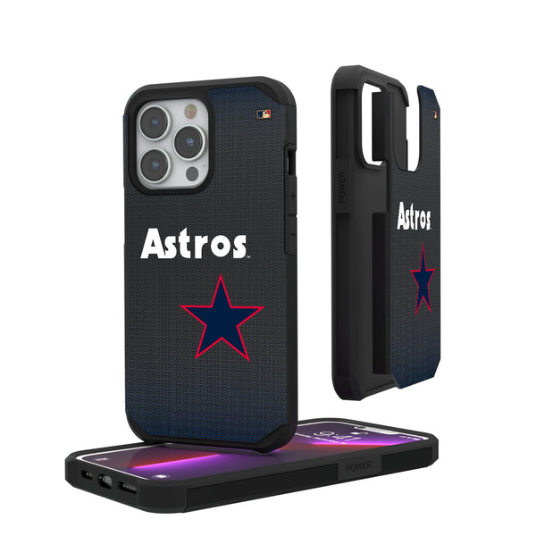 Houston Astros 1975-1981 - Cooperstown Collection Linen iPhone Rugged Phone Case