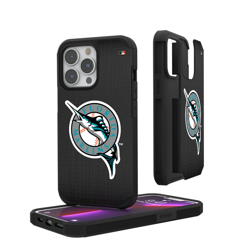 Miami Marlins 1993-2011 - Cooperstown Collection Linen iPhone Rugged Phone Case