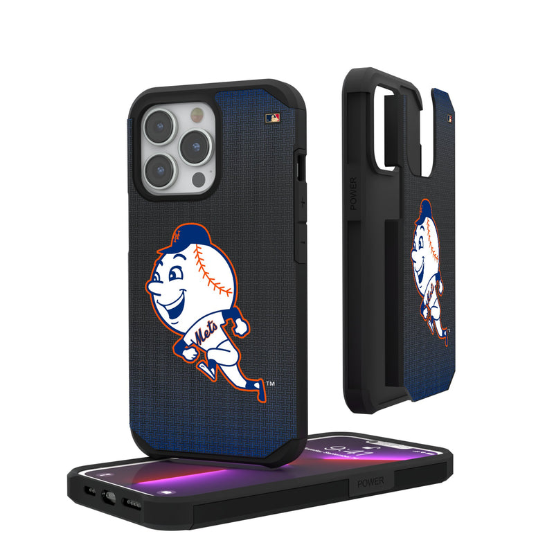 New York Mets 2014 - Cooperstown Collection Linen iPhone Rugged Phone Case