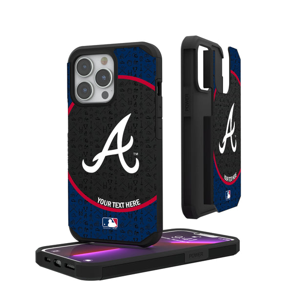 Atlanta Braves Personalized Circle iPhone Rugged Phone Case for Apple iPhone