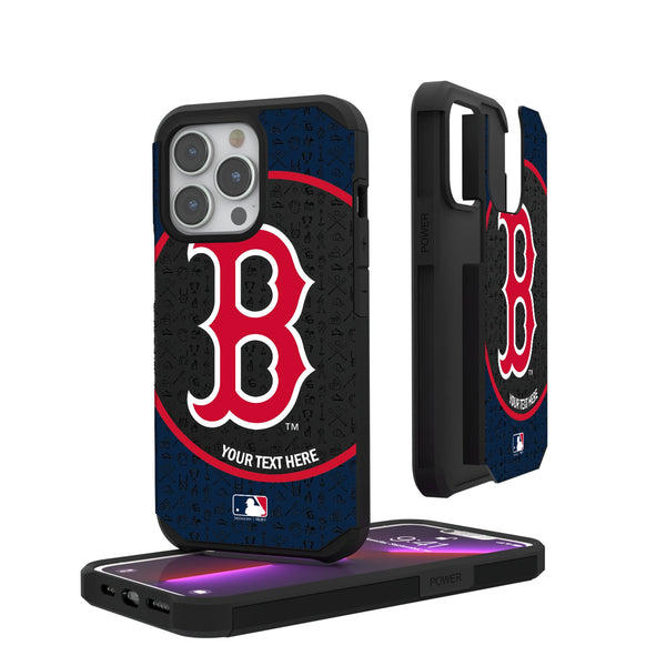 Boston Red Sox Personalized Circle iPhone Rugged Phone Case for Apple iPhone