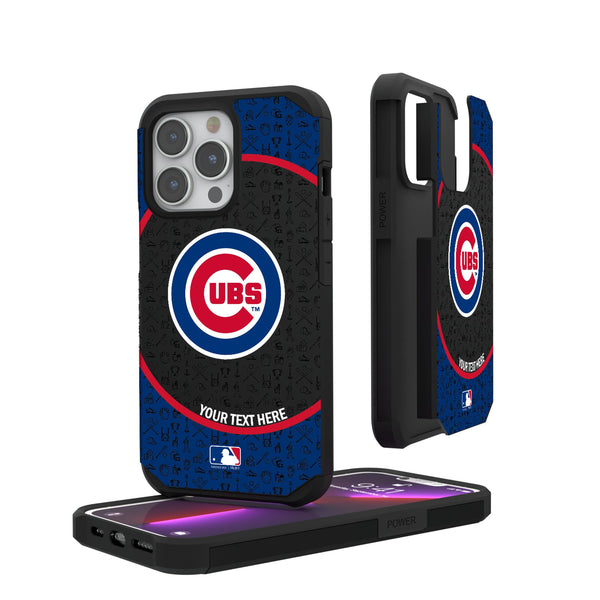 Chicago Cubs Personalized Circle iPhone Rugged Phone Case for Apple iPhone
