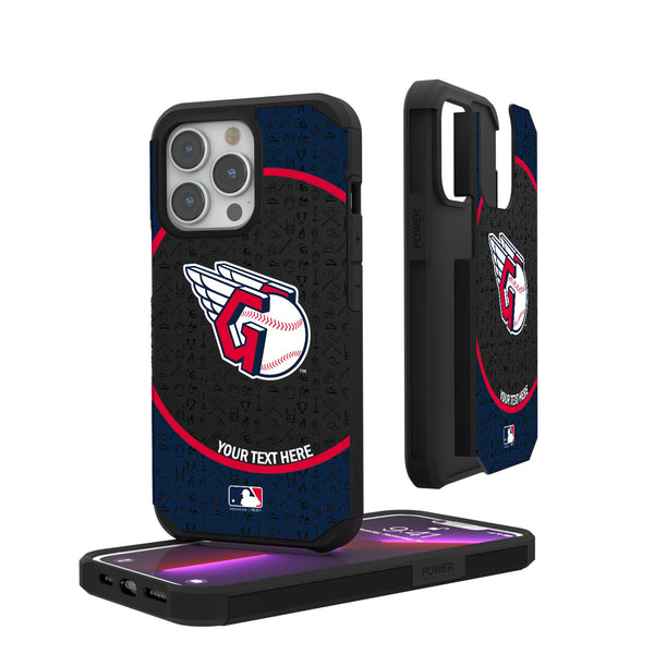 Cleveland Guardians Personalized Circle iPhone Rugged Phone Case for Apple iPhone