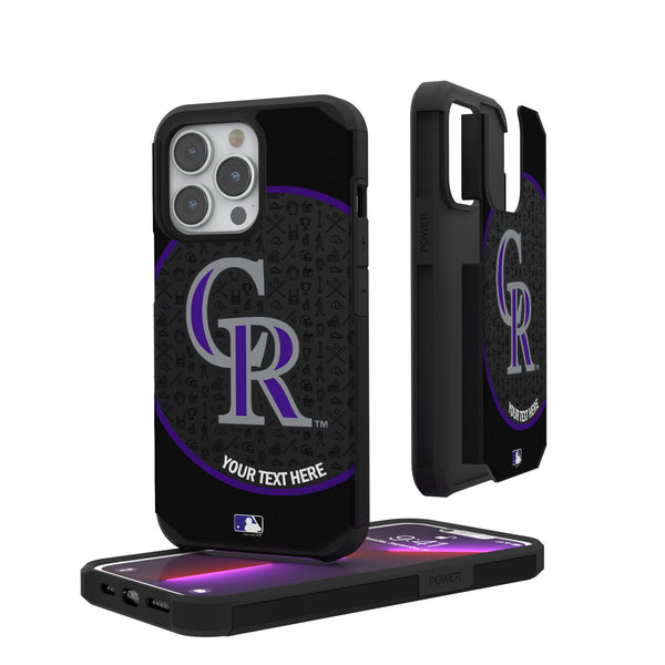 Colorado Rockies Personalized Circle iPhone Rugged Phone Case for Apple iPhone