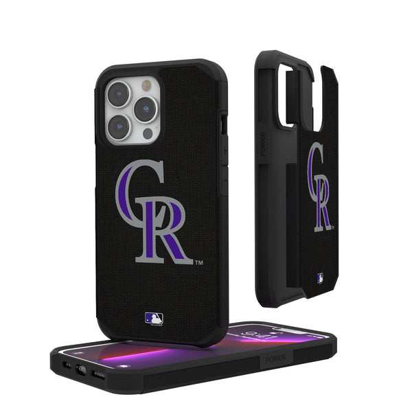 Colorado Rockies Solid iPhone Rugged Phone Case