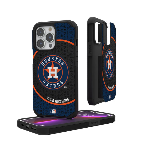 Houston Astros Personalized Circle iPhone Rugged Phone Case for Apple iPhone