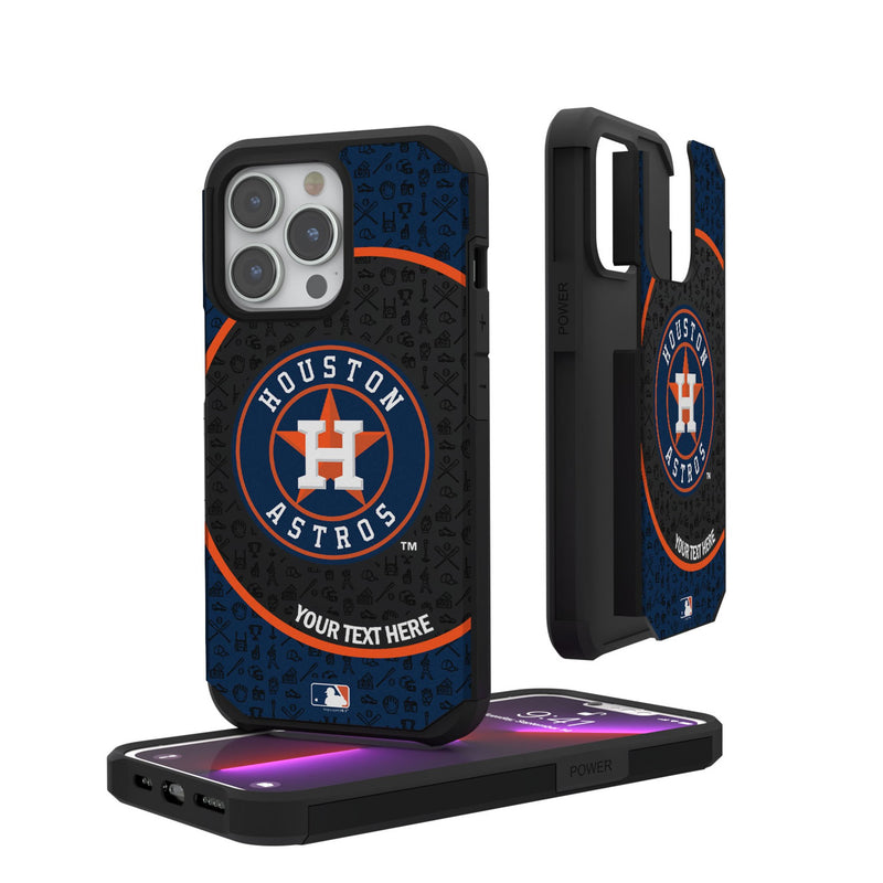 Houston Astros Personalized Circle iPhone Rugged Phone Case for Apple iPhone
