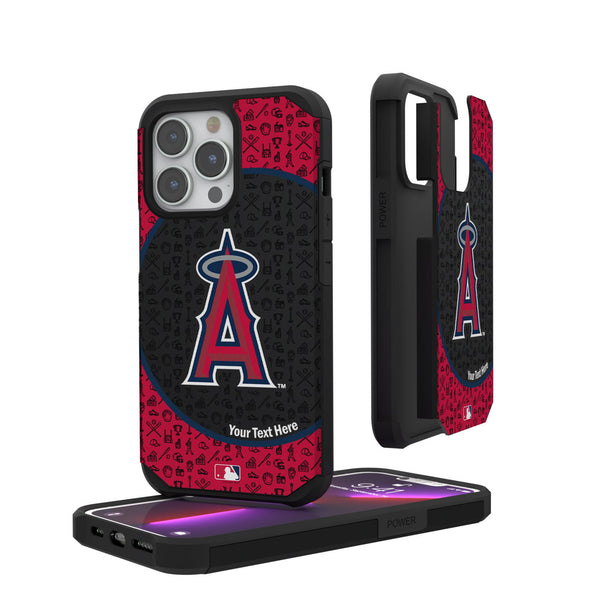 Los Angeles Angels Personalized Circle iPhone Rugged Phone Case for Apple iPhone
