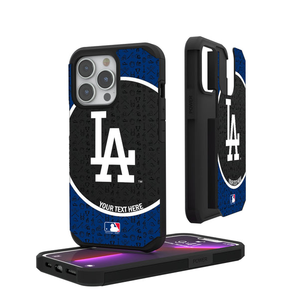 LA Dodgers Personalized Circle iPhone Rugged Phone Case for Apple iPhone