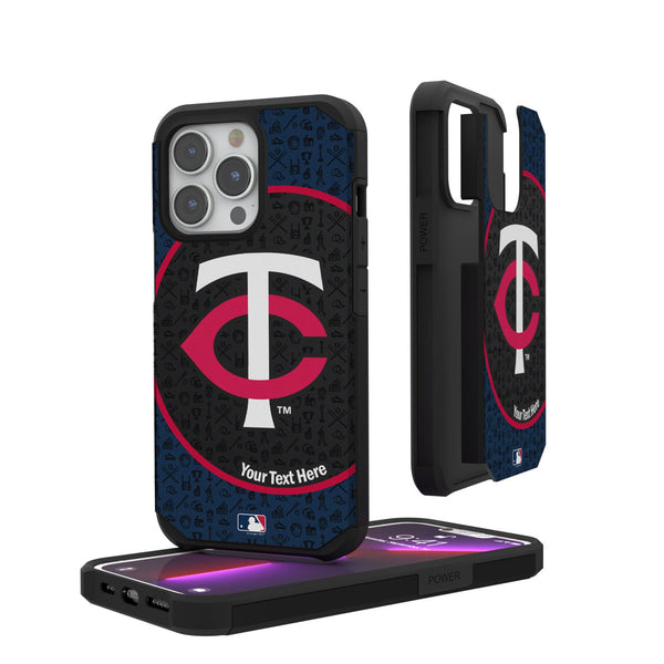 Minnesota Twins Personalized Circle iPhone Rugged Phone Case for Apple iPhone