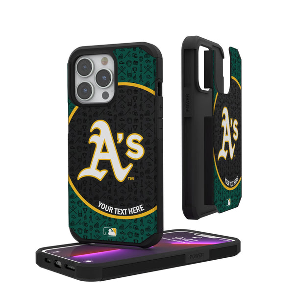 Oakland Athletics Personalized Circle iPhone Rugged Phone Case for Apple iPhone