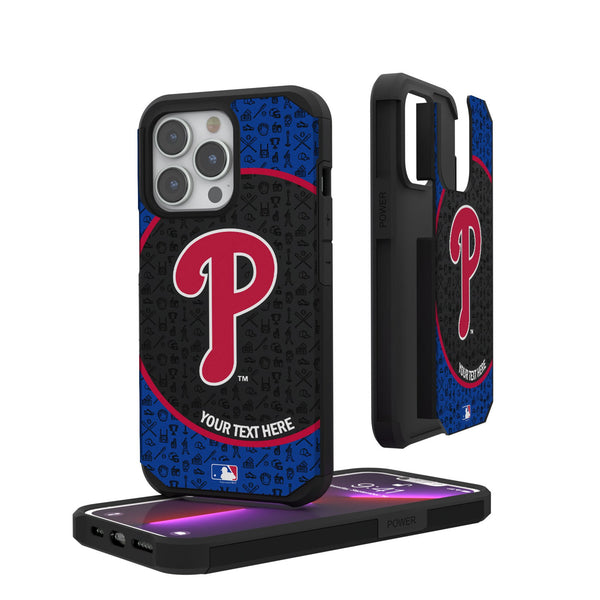 Philadelphia Phillies Personalized Circle iPhone Rugged Phone Case for Apple iPhone