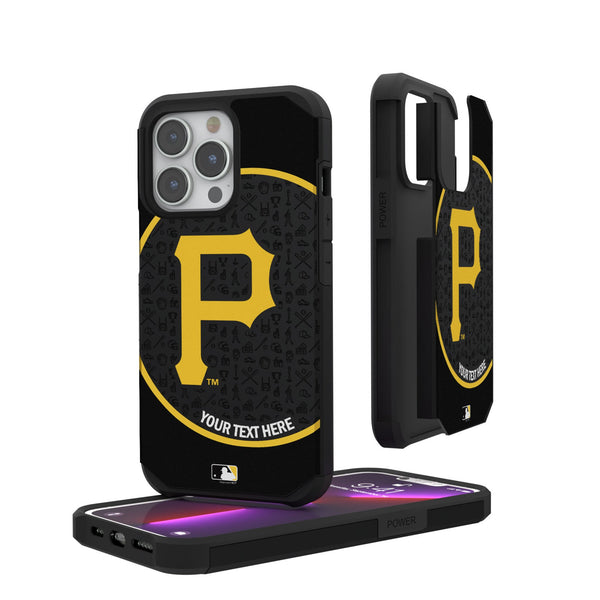 Pittsburgh Pirates Personalized Circle iPhone Rugged Phone Case for Apple iPhone