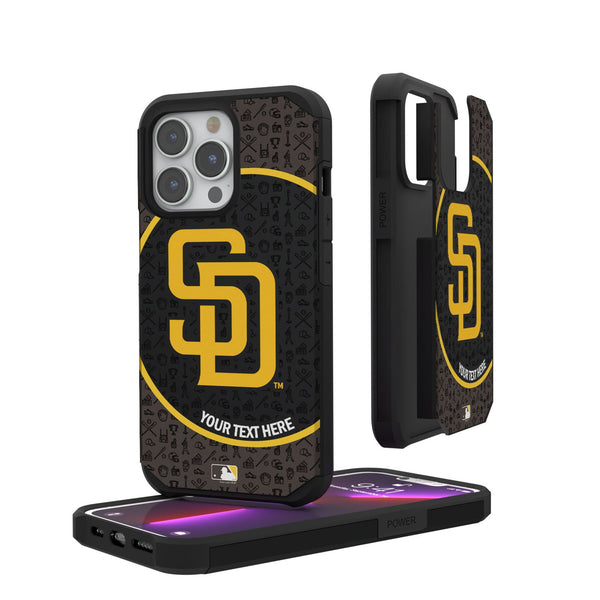 San Diego Padres Personalized Circle iPhone Rugged Phone Case for Apple iPhone