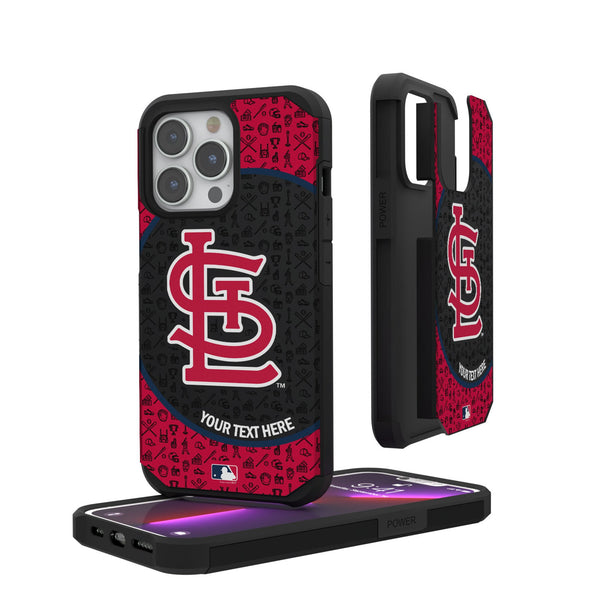 St Louis Cardinals Personalized Circle iPhone Rugged Phone Case for Apple iPhone
