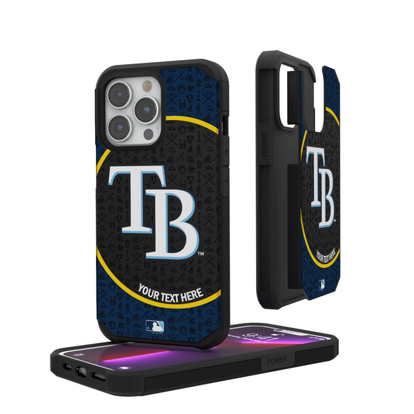 Tampa Bay Rays Personalized Circle iPhone Rugged Phone Case for Apple iPhone