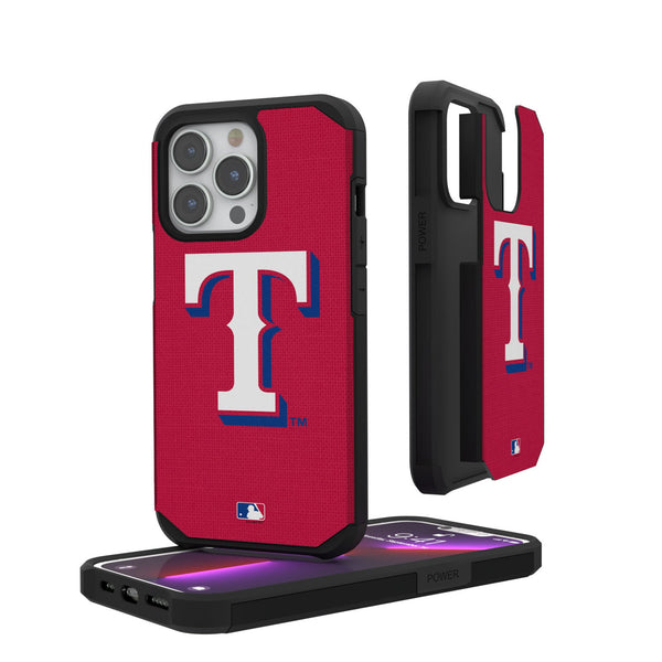 Texas Rangers Solid iPhone Rugged Phone Case